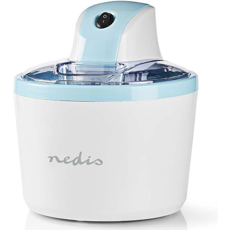 Nedis Ice Cream Maker - 1.2 l - Blue White - Aluminum Plastic