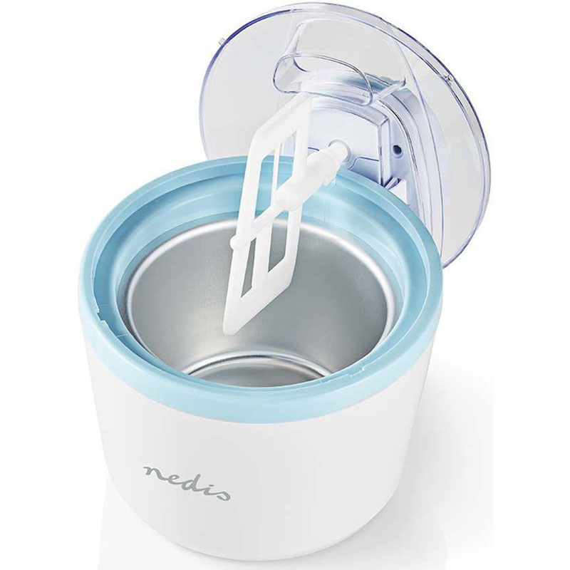 Nedis Ice Cream Maker - 1.2 l - Blue White - Aluminum Plastic