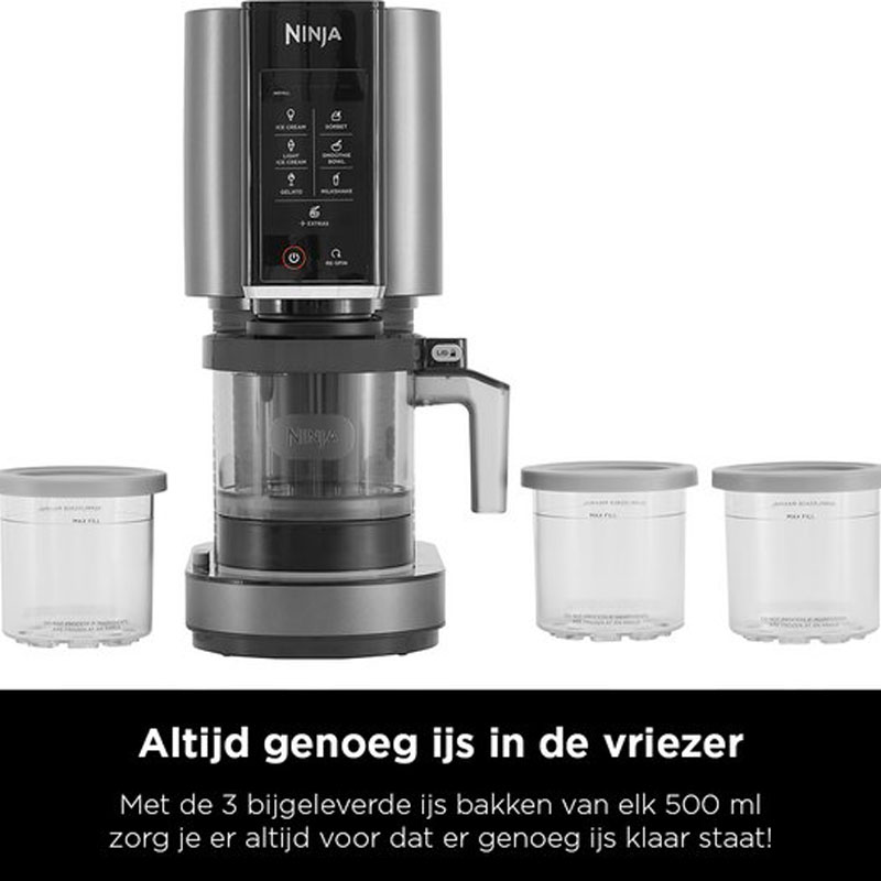 Ninja Creami - 7-in-1 Ice Cream Machine - Ice Cream Maker for Ice Cream, Milkshake, Smoothie Bowl and more - Foodi - NC300EU