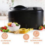 PRIMO PR405IM Ice Cream Machine - Ice Cream Machine With Compressor - Self Freezing - 1 L - Black