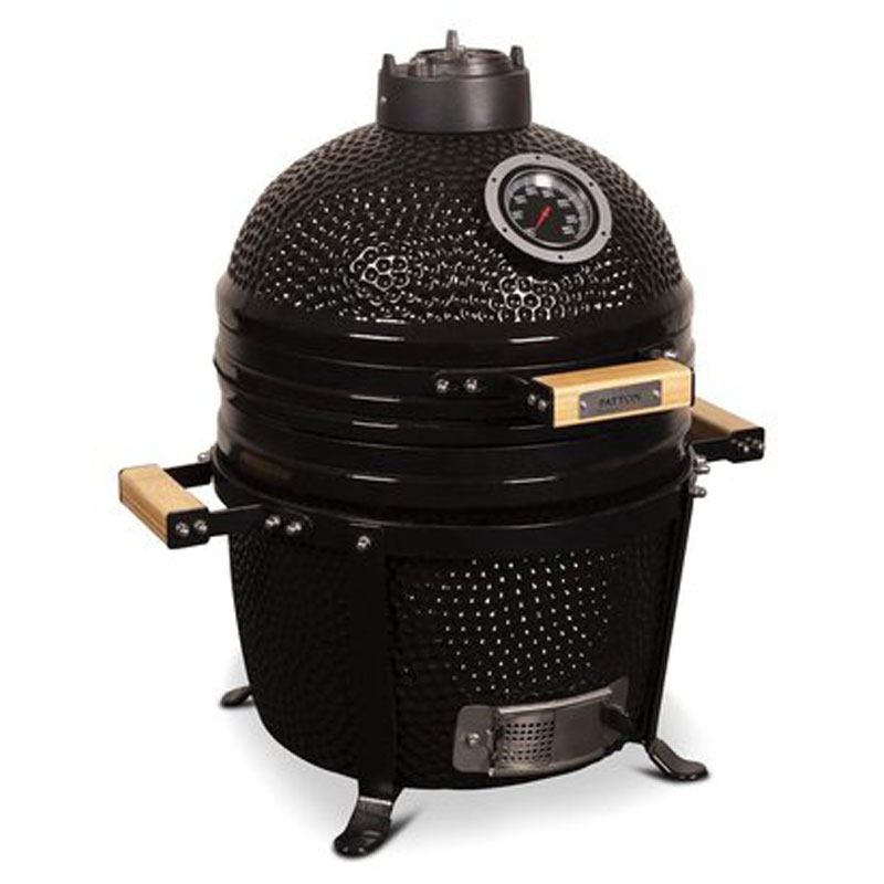 Patton Kamado 15" - keramisch - Tafel model - Premium Black - Medium - Zwart