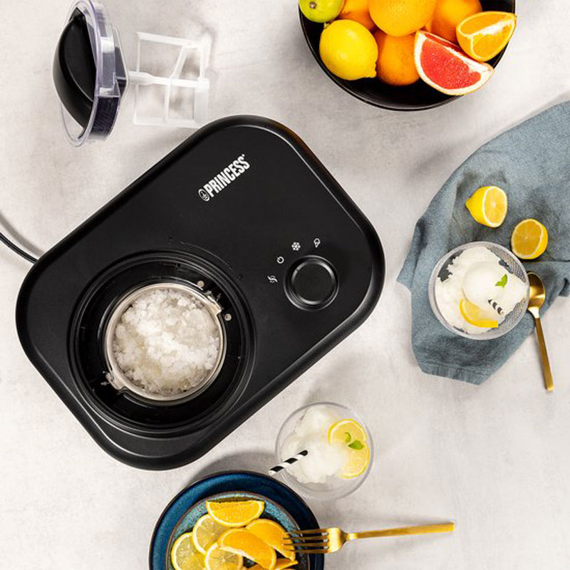 Princess 282608 - Ice cream maker with compressor - Self-freezing - 1 Liter - Black/Gray