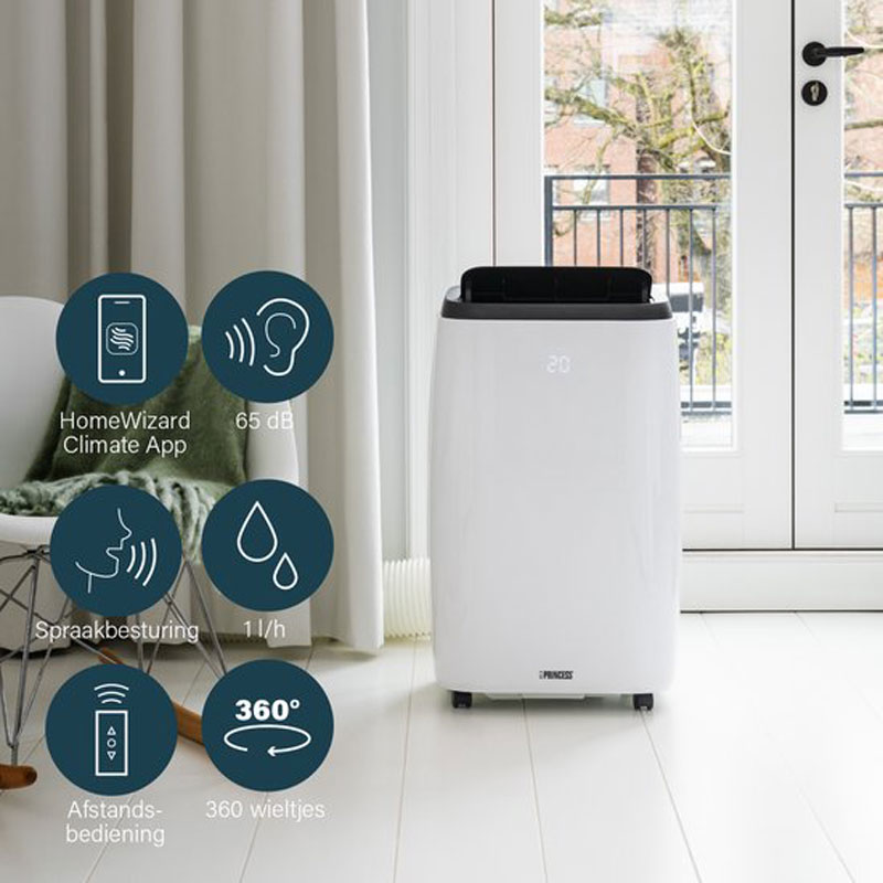 Princess 352900 - Mobiele Airco - Airconditioner met Afstandsbediening en App