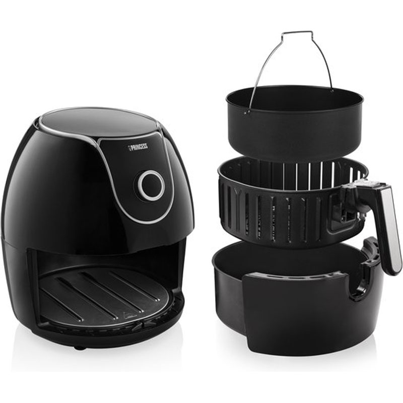 Princess Digitale Family Airfryer XXL 182055 - Heteluchtfriteuse - 5,2 liter - Inclusief gratis bakvorm - 8 voorgeprogrammeerde programma's - Zwart