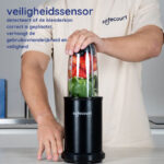 Safecourt Kitchen Power Blender - 1000 watt - blender to go - smoothie blender - Incl. receptenboek - Zwart