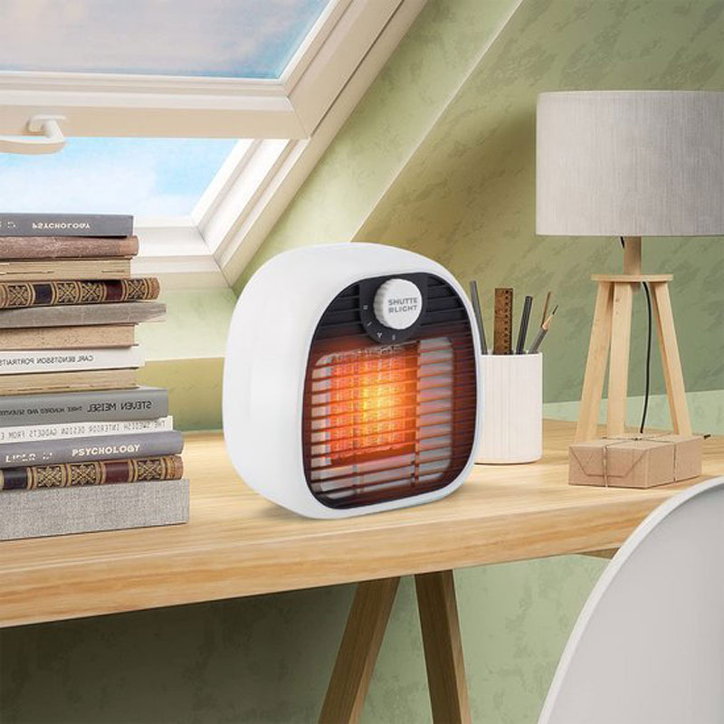Shutterlight® Mini Elektrische Kachel - 3 standen - Ventilator - Elektrische Verwarming - Ventilatorkachel - Wit