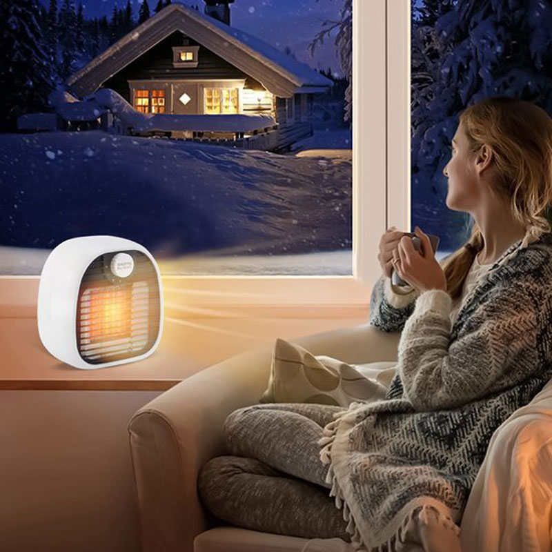 Shutterlight® Mini Elektrische Kachel - 3 standen - Ventilator - Elektrische Verwarming - Ventilatorkachel - Wit