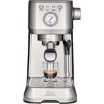 Solis Barista Perfetta Plus 1170 V2 Pistonmachine - Heerlijke Koffie Binnen 1 Minuut - Compacte en Hoogwaardige Espressomachine - Melkschuimsysteem - Zilver
