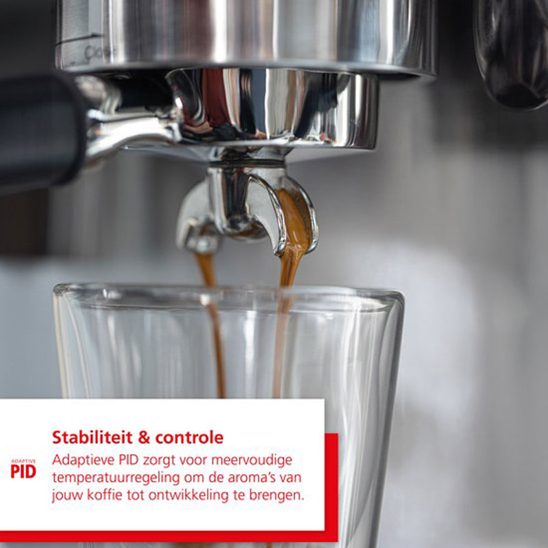 Solis Barista Perfetta Plus 1170 V2 Pistonmachine - Heerlijke Koffie Binnen 1 Minuut - Compacte en Hoogwaardige Espressomachine - Melkschuimsysteem - Zilver