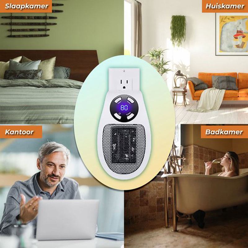 Stopcontact verwarming - Elektrische Kachel - Keramische Stopcontact Verwarming 500w - Wonder Heater - Plug In - Mini Kachel - Mini Heater - Badkamerkachel