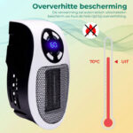 Stopcontact verwarming - Elektrische Kachel - Keramische Stopcontact Verwarming 500w - Wonder Heater - Plug In - Mini Kachel - Mini Heater - Badkamerkachel