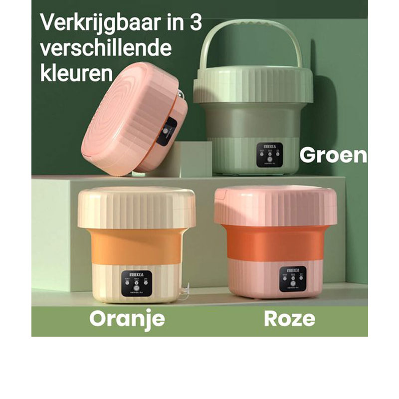 Wingle Mini Wasmachine- Kleine wasmachine - Opvouwbaar - Mini Wasmachine met Centrifuge - Studenten Wasmachine - Opvouwbare Wasmachine- 2 kg Was Gewicht- 22x30x30 - Groen