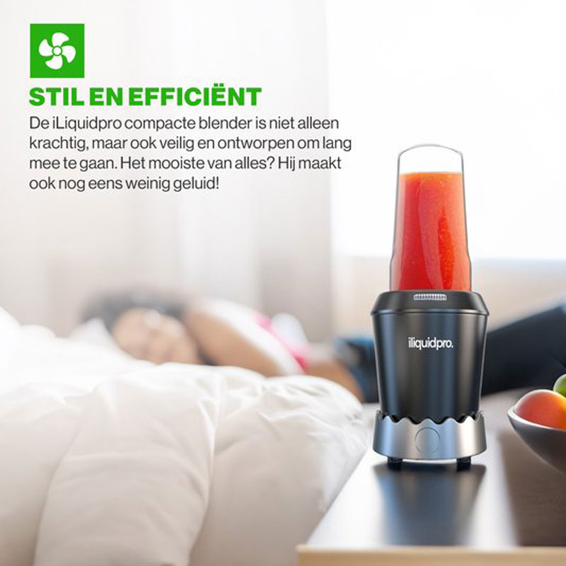 iliquidpro - Blender - incl. To Go Bekers - 1000W - 7-delig - Smoothie maker - Zwart