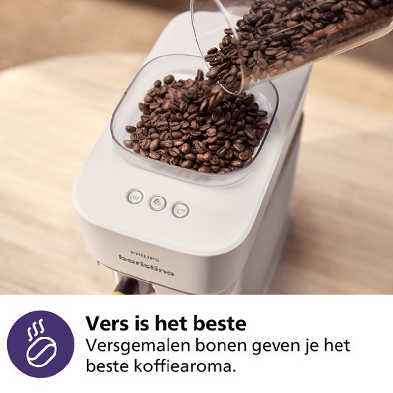 Philips Baristina - BAR300/00 - Espressomachine - Koffiemachine Met Bonen - Wit