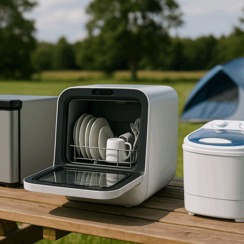 mini camping vaatwasser wasmachine - De beste camping koelkasten, vaatwassers en wasmachines + tips voor onderweg